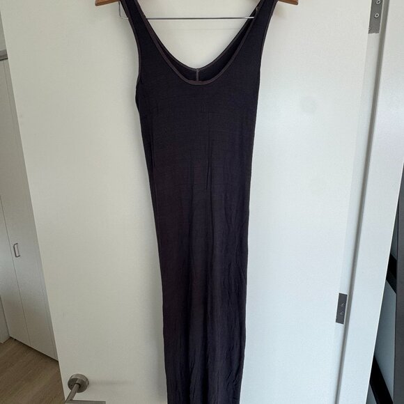 Enza Costa Ribbed Tank Maxi Dress – Charcoal/Washed Black – Women’s L - Picture 1 of 3